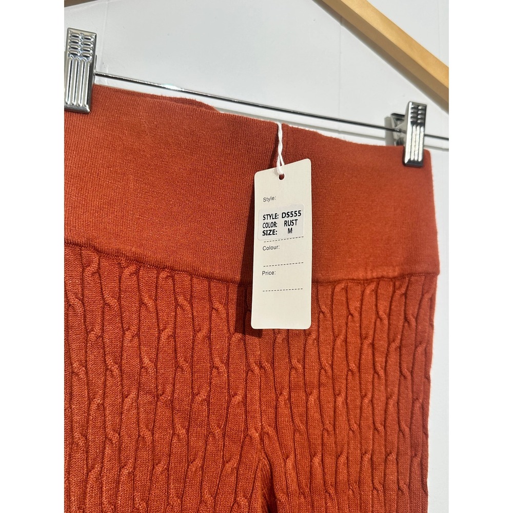 Daisy Rust ribbed knit high-waist leggings medium - Picture 5 of 5